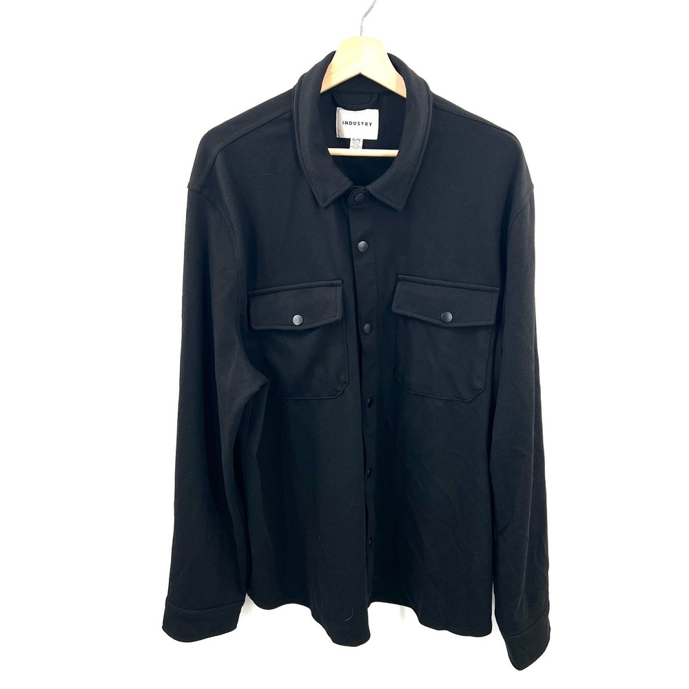 INDUSTRY snap front heavyweight shirt jacket‎ thick classic minimalist top XL